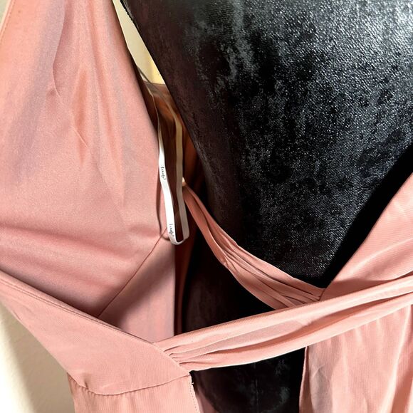 Lovely Blush Pink Maxi Dress Prom Wedding Guest Gown Women’s Size Small - Picture 8 of 12